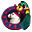Weißes Winterllama